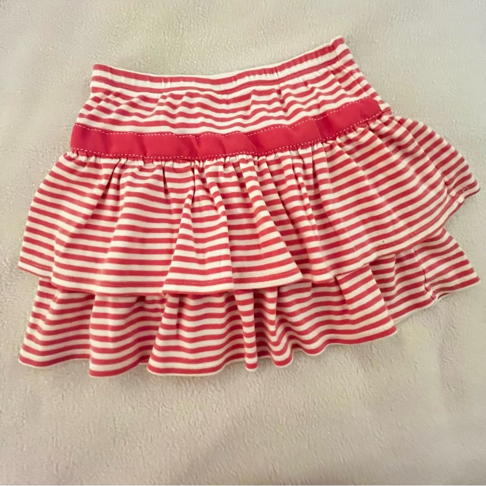 Gymboree Fairy Garden Pink Striped Ruffle Skort
